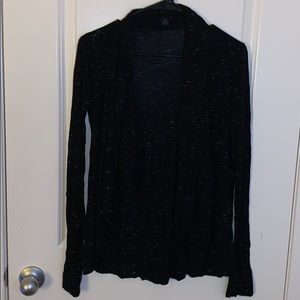 Black thin material throw over